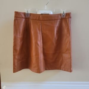 FRENCH CONNECTION Crolenda Faux Leather Mini Skirt